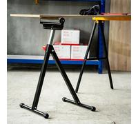 Supporto per rullo pieghevole regolabile HOMCOM 68-110 cm con manovella di bloccaggio