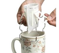 Supporto per sac à poche per caffè, in acciaio , con gancio per l'orecchio, per uomini, bevitori, viaggiatori, casa, ufficio, appartamento, hotel, viaggi, campeggio, picnic, camper, viaggi