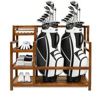 Supporto per Sacca da Golf, Porta Sacca Multifunzionale, Design Verticale a 4 Livelli di Grande capacità, Stabile e Robusto per Un'organizzazione Efficiente dello Spazio.