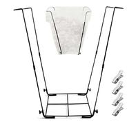 Supporto per sacchi della spazzatura da giardino - Supporto per sacchi per foglie da esterno, multiuso, in metallo, con telaio per sacchi della spazzatura, contiene sacchi da 30-45 galloni per