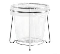 Supporto per sacchi della spazzatura in acciaio inossidabile 304 per banconi della cucina, facile posizionamento e soluzione sicura per tenere i sacchetti dei rifiuti (B)