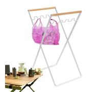 Supporto per sacco della spazzatura da campeggio, con manico in legno, leggero, pieghevole, per esterni, campeggio, cortile