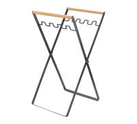 Supporto per sacco della spazzatura da giardino - Supporto per sacco della spazzatura per barbecue, porta sacchetti per rifiuti con manico in legno, cestino per la raccolta dei rifiuti menali da