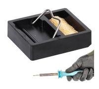 Supporto per saldatore - Base per saldatore ad alta temperatura | Supporto per la pulizia della punta del saldatore per vetrate | Serbatoio di spugna per saldare | Senza pericolo per il calore