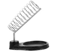 Supporto per Saldatore da Tavolo in Ferro Nero, Base Fissa | Molle a Spirale, Gancio Speciale e Supporto Staccabile, per Riparazioni Elettroniche e Legno