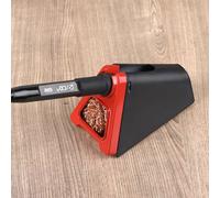 Supporto per saldatore elettrico in lega di alluminio JCD 820 con sfera di rame per pulizia della saldatura, sicurezza ad alta temperatura