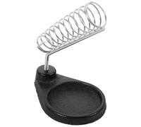 Supporto per Saldatore in Ferro Nero Base Fissa Antiscivolo | Protezione dal Calore, Ganci a Spirale e Supporto Staccabile, per Banco da Lavoro e Laboratori Maker