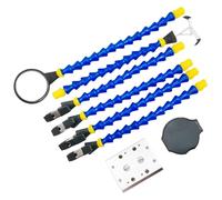 Supporto per saldatura PCB con lente d'ingrandimento 5X e base da 1/4 di pollice strumento ausiliario per saldatura a filo strumento ausiliario regolabile multifunzione per saldatura/riparazione