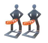 Supporto Per Salsicce BBQ,Accessorio Per Griglia Riutilizzabile | Set di 2 Accessori da Barbecue in Acciaio Inox, Elettrodomestici Compatti per Casa e Ristoranti