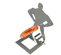 Supporto per salsicce per barbecue Muscle Man, per hot dog, divertente griglia da cucina, resistente al calore, design antiaderente per alimenti, 13 x 10 x 9 cm, per campeggio, picnic, grigliate