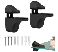 Supporto per scaffale in vetro pesante | 2 pezzi staffa regolabile per ripiano in vetro | regolabile per spazio di lavoro bagno soggiorno casa cucina armadio camera da letto parete