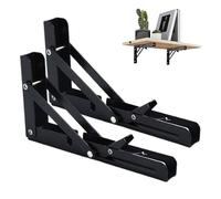 Supporto per scaffale pieghevole - 2 ripiani pieghevoli, struttura triangolare estensibile a risparmio di spazio, 20 cm, per forno a microonde, cucina, lavanderia e spazi ristretti