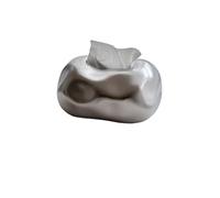 Supporto per scatola di fazzoletti Portafazzoletti in ceramica creativa, decorazione for la casa e l'hotel, ornamenti, tovagliolo(Silver)
