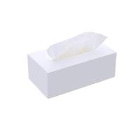 Supporto per scatola di fazzoletti Scatola di fazzoletti in acrilico semplice e leggero for hotel di lusso, ufficio, club, soggiorno(White,S)