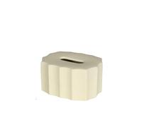 Supporto per scatola di fazzoletti Semplice portafazzoletti in ceramica, decorazione creativa for il tavolo del soggiorno(Beige)