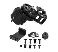 Supporto per scatola ingranaggi con trasmissione a velocità singola per cambio RC per auto cingolata 4WD D90 II D110 (Nera)
