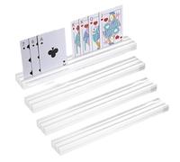 Supporto per schede acriliche trasparenti: schermo di carta trasparente, organizer per ponti | Stand per lettere, vassoio doppio slot per ponte, tarje