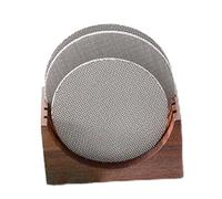 Supporto per schermo per disco da caffè - noce 61,4 x 15,5 - 40,2 mm | Base di stoccaggio con filtro espresso | Supporto universale per griglia sinterizzata per strumenti di fabbricazione del caffè