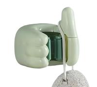 Supporto per scopa a parete, design a forma di mano, supporto da parete con morsetto, organizer per attrezzi da giardino, antiscivolo, robusto, senza foratura, multifunzionale, per rastrelli, trimmer