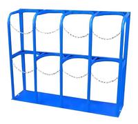 Supporto per serbatoio di ossigeno, staffa portatile resistente per 1-4 bombole di gas, mensola per cilindro di saldatura per laboratori e cliniche, dimensioni 60 x 30 x 100 cm