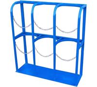 Supporto per serbatoio di ossigeno, staffa portatile resistente per 1-4 bombole di gas, mensola per cilindro di saldatura per laboratori e cliniche, dimensioni 60 x 30 x 100 cm