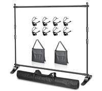 Supporto per Sfondo 2;4 X 2;4 M; Supporto per Sfondo Fotografico Regolabile Con