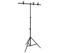 Supporto per sfondo a T in metallo nero 91 x 60 cm, regolabile in altezza 70 - 200 cm per studio fotografico, video e tornitura, con clip solide e pratica borsa per il trasporto.