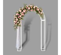 Supporto per sfondo ad arco nuziale in metallo con base, supporto curvo per sfondo ad arco a palloncino, cornice per feste di compleanno, addio al nubilato, anniversari, decorazione per cerimonie