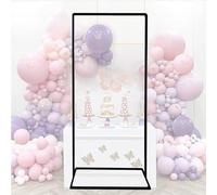 Supporto per sfondo ad arco nuziale in metallo per cerimonie, robusta cornice quadrata con base stabile, ideale per feste di compleanno, addio al nubilato e celebrazioni di anniversario