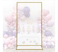 Supporto per sfondo ad arco nuziale in metallo per cerimonie, robusta cornice quadrata con base stabile, ideale per feste di compleanno, addio al nubilato e celebrazioni di anniversario