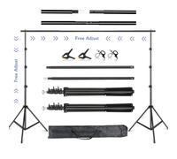 Supporto per sfondo per studio fotografico video da 2,6x3 m/8,5x10 piedi, sistema di supporto per sfondo telescopico regolabile con borsa per il trasporto