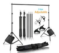 Supporto per sfondo Sistema di supporto per fotografia Supporto regolabile Fondali per sfondo Kit per studio fotografico Cornice per schermo verde Chromakey