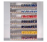 Supporto per sigarette da parete, organizer rettangolare per auto, espositore per vetrine al dettaglio per mercati, acrilico trasparente, dimensioni: 74,5 x 16 x 105 cm