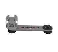 Supporto per slitta fredda 3 in 1 con supporto per telefono Clip per microfono Asta di prolunga Espansore per slitta fredda multi testa per stabilizzatore per smartphone Accessori (Grigio scuro)