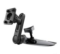 Supporto per slot CD per schermo CarPlay, rotazione a 360°, supporto per tablet con braccio regolabile, in ABS nero