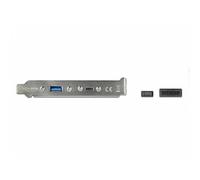 Supporto per slot USB 3.2 Gen 2 DeLOCK 0,5 m USB-C e USB-A nero