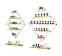 Supporto per smalti a 5 livelli, montaggio a parete, a forma di rombo, in | Il montaggio a parete consente di risparmiare spazio e crea ordine, adatto per l'uso in studio
