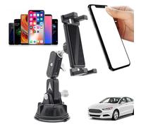 Supporto per Smartphone Auto, Supporto Tablet Universale con Ventosa Regolabile a Rotazione Completa di 360°, Supporto per Tablet e Smartphone per Cruscotto e Parabrezza, Accessori Tough