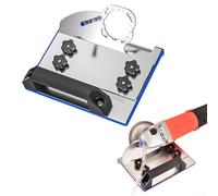 Supporto per smerigliatrice angolare per taglio di smusso a 45° - Apparecchio per mitra per pietra compatibile con smerigliatrici tipo 100 fino a 45 mm mandrino - Base di bloccaggio in metallo per
