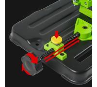 Supporto per smerigliatrice angolare regolabile Staffa fissa a 45 ° per taglio, supporto in lega di alluminio con ganascia da 150 mm per smerigliatrici da 100-125 mm