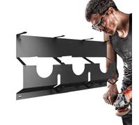 Supporto per smerigliatrice angolare, supporto da parete in acciaio, organizer per utensili elettrici, robusto supporto in metallo, base stabile, garage, capannone, negozio, casa, officina, angolo e