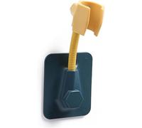 Supporto per soffione doccia, 1 supporto for doccetta portatile senza chiodi, rotazione a 360°, for maniglia doccia, resistente al carico(Blue+yellow)