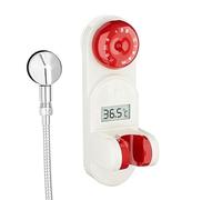 Supporto per soffione doccia con display di temperatura con regolabile | Supporto da parete per soffione doccia da bagno, camper, WC, appartamento, hotel, bambini e adulti