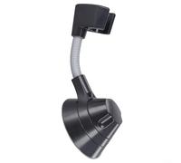 Supporto per soffione doccia con tecnologia sottovuoto, con supporto a parete regolabile, senza fori o viti, adatto per soffioni doccia portatili (nero)