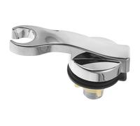Supporto per Soffione Doccia Fisso in Abs Argento Regolabile | Staffa Doccia Stabile, Angolo Ugello Regolabile, per Barber Shop e Saloni Professionali