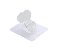 Supporto per soffione doccia, impermeabile, montaggio a parete, angolo regolabile, staffa per braccio doccia, trasparente, 7,2 x 7,2 cm