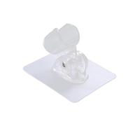 Supporto per soffione doccia, impermeabile, montaggio a parete, angolo regolabile, staffa per braccio doccia, trasparente, 7,2 x 7,2 cm