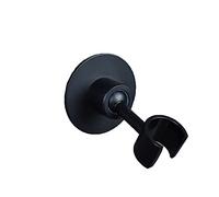 Supporto per soffione doccia in acciaio inox, 360° adesivo regolabile per doccetta e bidet, colore nero, 1 pezzo