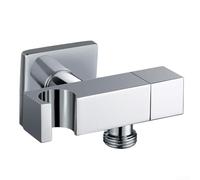 Supporto per soffione doccia in rame G1/2 con interruttore on/off integrato, staffa di montaggio a parete con finitura cromata per sistemi standard, controllo affidabile dell'alta pressione