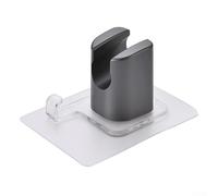 Supporto per soffione doccia, montaggio a parete, regolabile, in ABS, trasparente, grigio, antiruggine, facile da installare, tiene saldamente la doccia portatile per il bagno